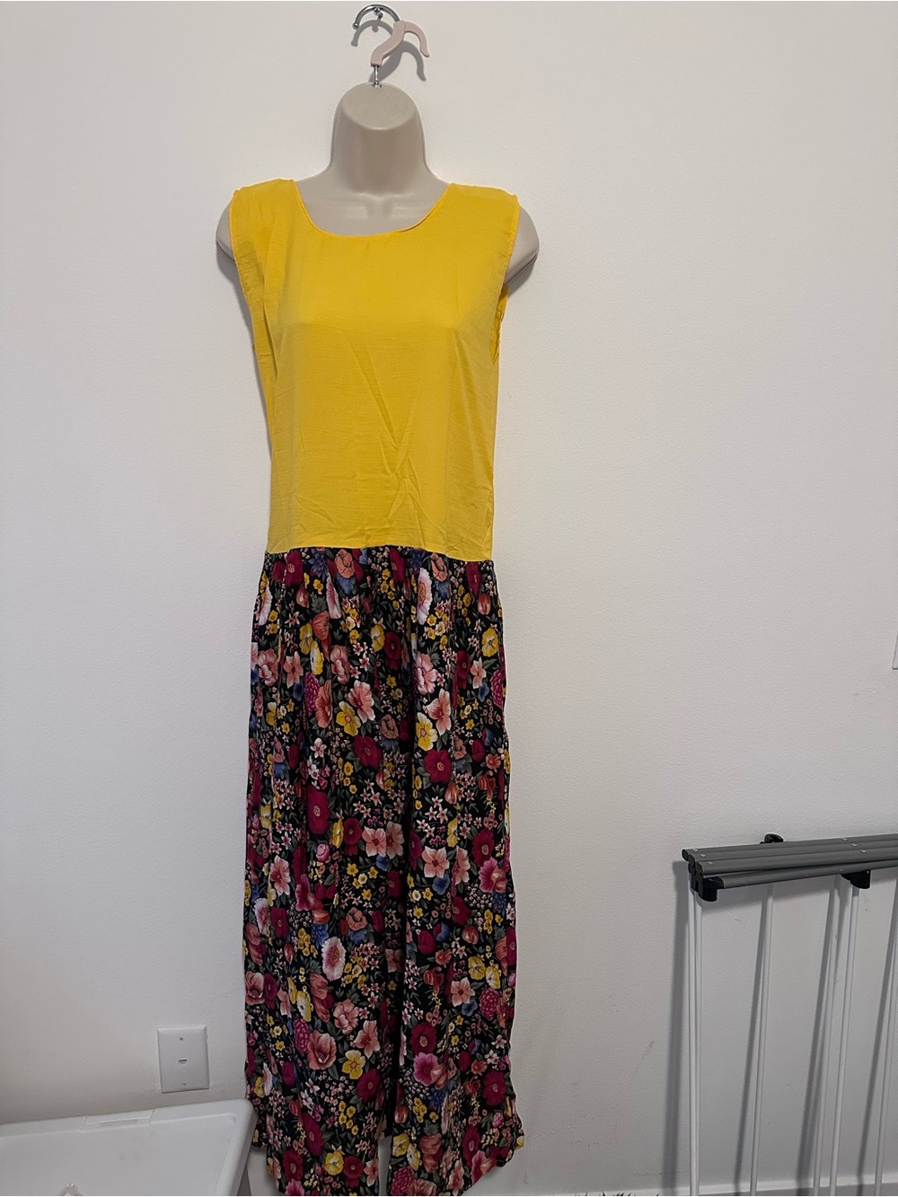 Yellow Top Floral Maxi Dress